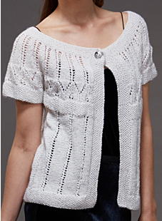 Short-sleeve Openwork Cardigan