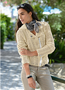 Crochet biker jacket