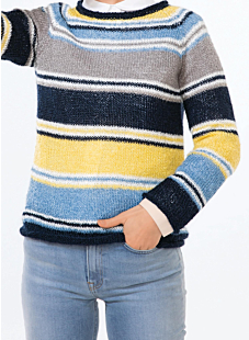 Sweater with rolled edges