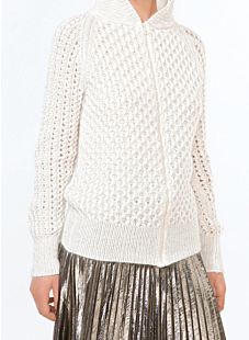Zipped hooded jacket