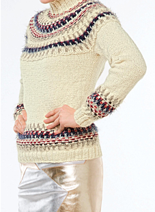Sweater with fair isle yoke