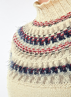 Sweater with fair isle yoke