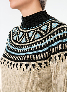 Sweater with fair isle yoke