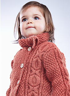 Cable stitch coat
