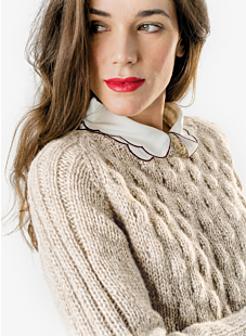 Round collar sweater