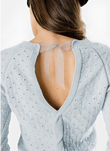 Back opening sweater