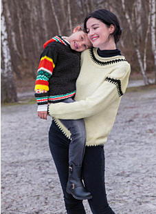 Sweater with crocheted detail