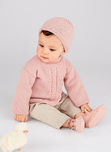 Girl's cardigan and matching beanie