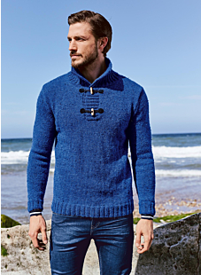 Shawl neck sweater - flecked version