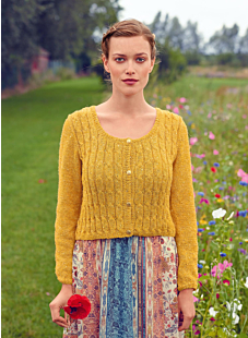 Short cardigan with long sleeves