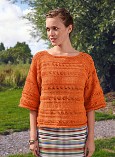 Lace sweater with wide sleeves