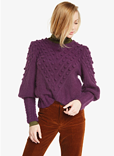 Sweater with puff sleeves