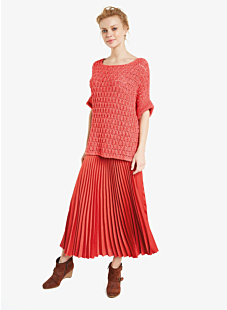 Wide openwork sweater