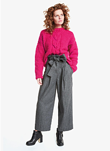 sweater with large center cable