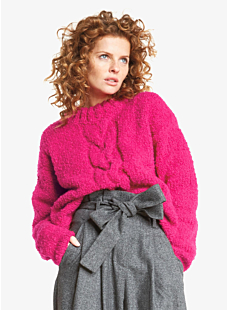 sweater with large center cable