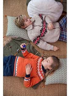 Intarsia sweater with yoke