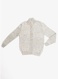 Cardigan with high collar