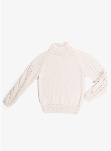 Sweater with cable sleeves