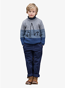 Three colour embroidered sweater
