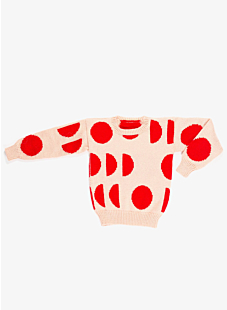 Intarsia sweater with round neck