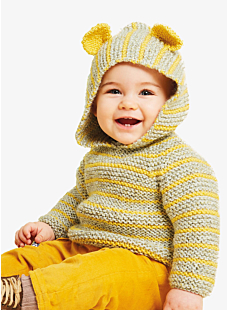 Hooded sweater with back zipper