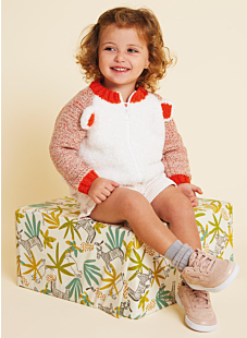 Zipped teddy cardigan