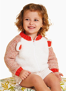 Zipped teddy cardigan