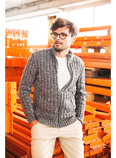 Zipped cardigan with pockets