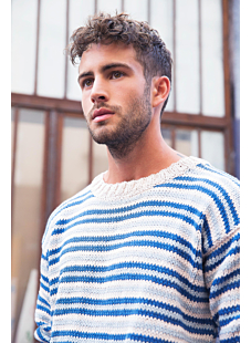 Round necked striped sweater