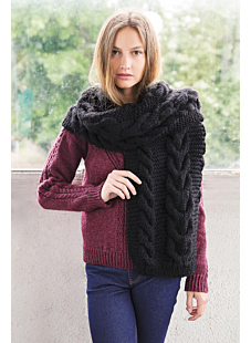 Cabled scarf