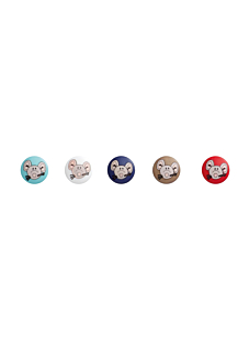 Pack of 6 shank ‘mouse’ buttons, Ø 12 mm