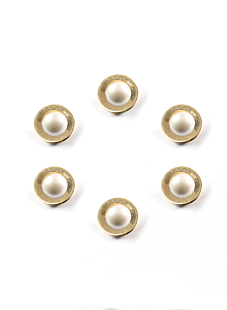 Pack of 6 pearl buttons ø 18 mm