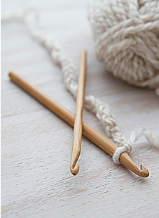 Bamboo crochet hooks, 15 cm