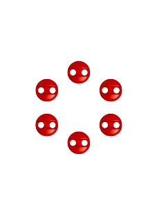 Pack of 6 buttons with large holes Ø27 mm