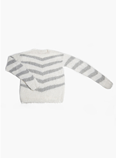 Round neck zebra sweater