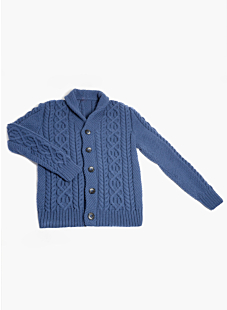 Shawl collar cable jacket