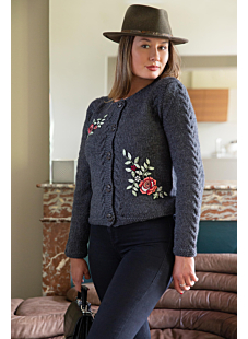 Round neck cardigan