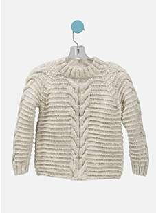 Sweater with large cables