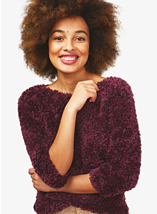 Sweater with 3/4 sleeves