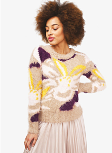 Sweater with Intarsia motif