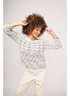 Boatneck lacy sweater