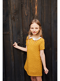 Dress with broderie anglaise collar