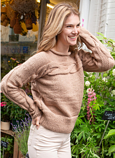 Cable roll neck sweater