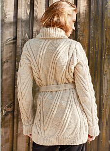 Shawl collar cable jacket