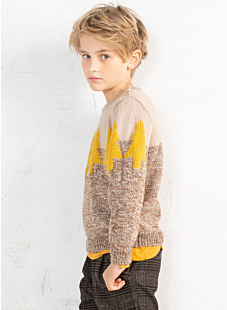 Pine trees intarsia sweater