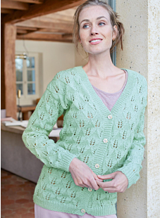 V neck lace cardigan
