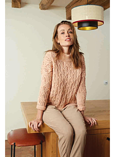 Lacy cables sweater