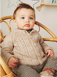 Raglan cable cardigan