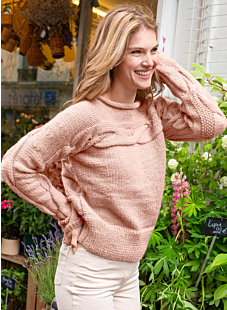Cable roll neck sweater