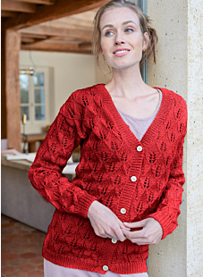 V neck lace cardigan